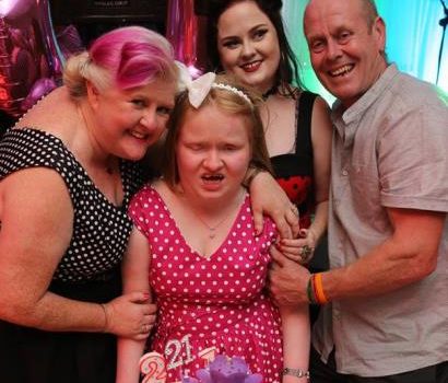 Tina, Amy Louse, Bob with Colleen and her cake!