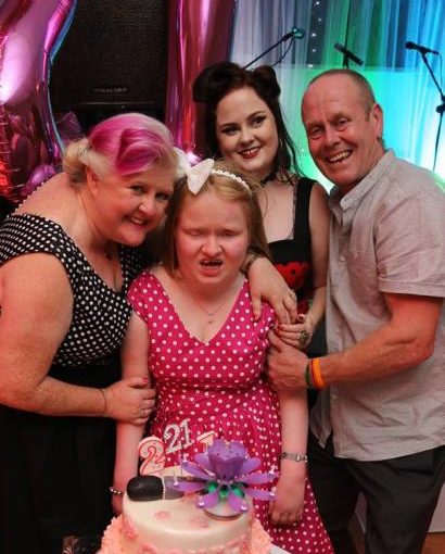 Tina, Amy Louse, Bob with Colleen and her cake!